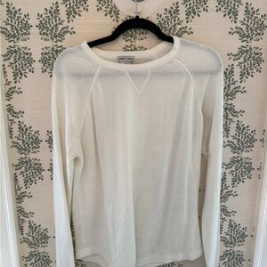 Sweet Romeo White Crew Neck Sweater Lightweight Knit
